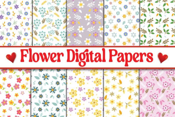 Download Digital Floral Papers, Seamless Patterns - Seamless pattern Collection